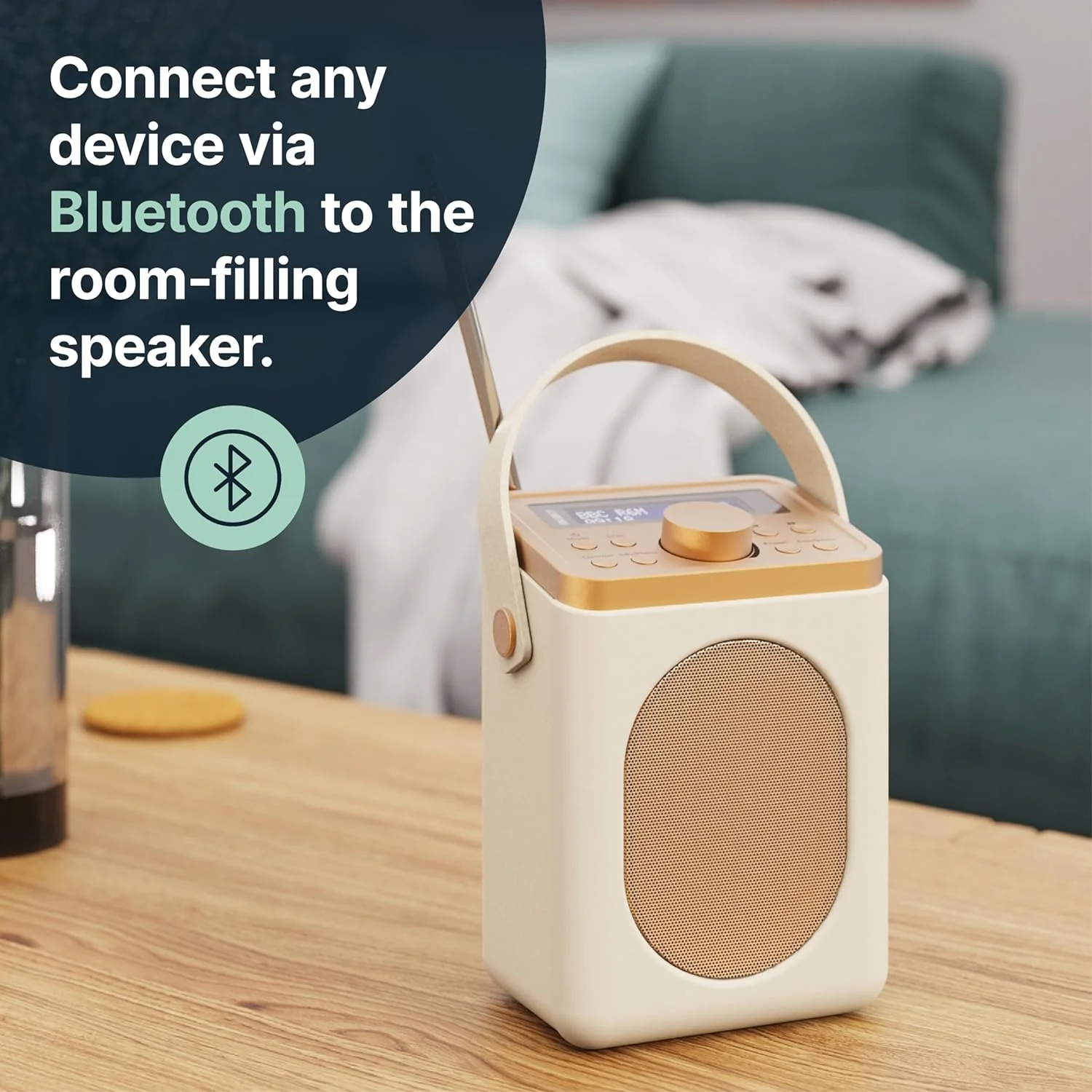 Majority Little Shelford Portable Radio with Bluetooth - Cream |  070535 - Image 3