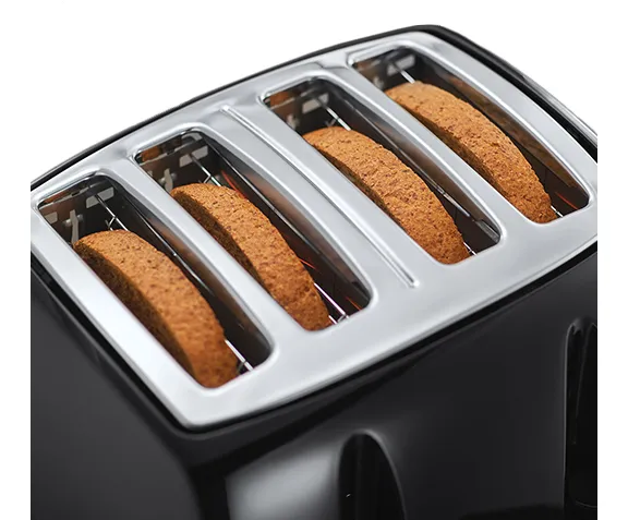 RUSSELL HOBBS Textures 4 Slice Plastic Toaster - Black | 21651 - Image 2