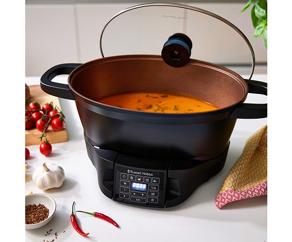 Russell Hobbs Good To Go Multi-Cooker - Sear, Roast, Sous Vide, Slow Cooker, Steam, Rice Cooker, Boil and Keep Warm  - Family Cooker - Black | 28270 - Image 6