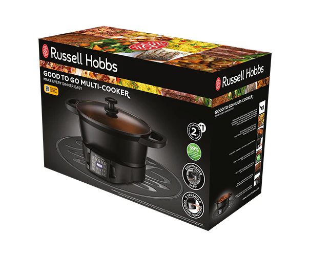 Russell Hobbs Good To Go Multi-Cooker - Sear, Roast, Sous Vide, Slow Cooker, Steam, Rice Cooker, Boil and Keep Warm  - Family Cooker - Black | 28270 - Image 7