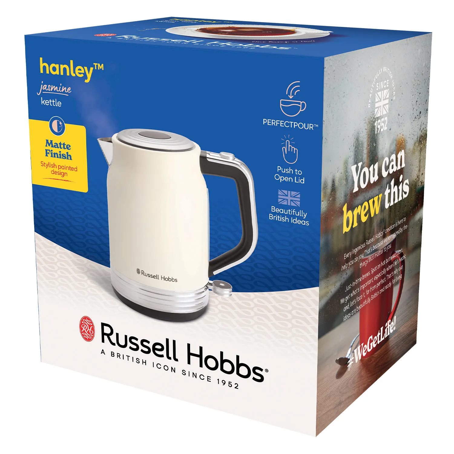 Russell Hobbs Hanley Jasmine 3000W Kettle - Cream | 28640 - Image 8
