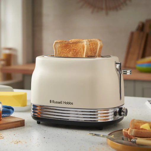 Russell Hobbs Hanley Jasmine 2 Slice Toaster - Cream | 28650 - Image 3