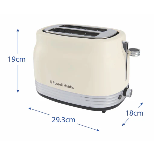 Russell Hobbs Hanley Jasmine 2 Slice Toaster - Cream | 28650 - Image 5