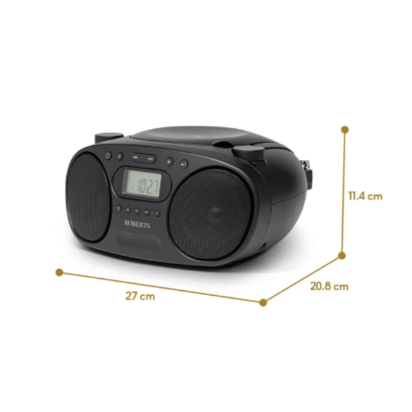Roberts - Zoombox FM CD Boombox - Black | 500003568 - Image 6