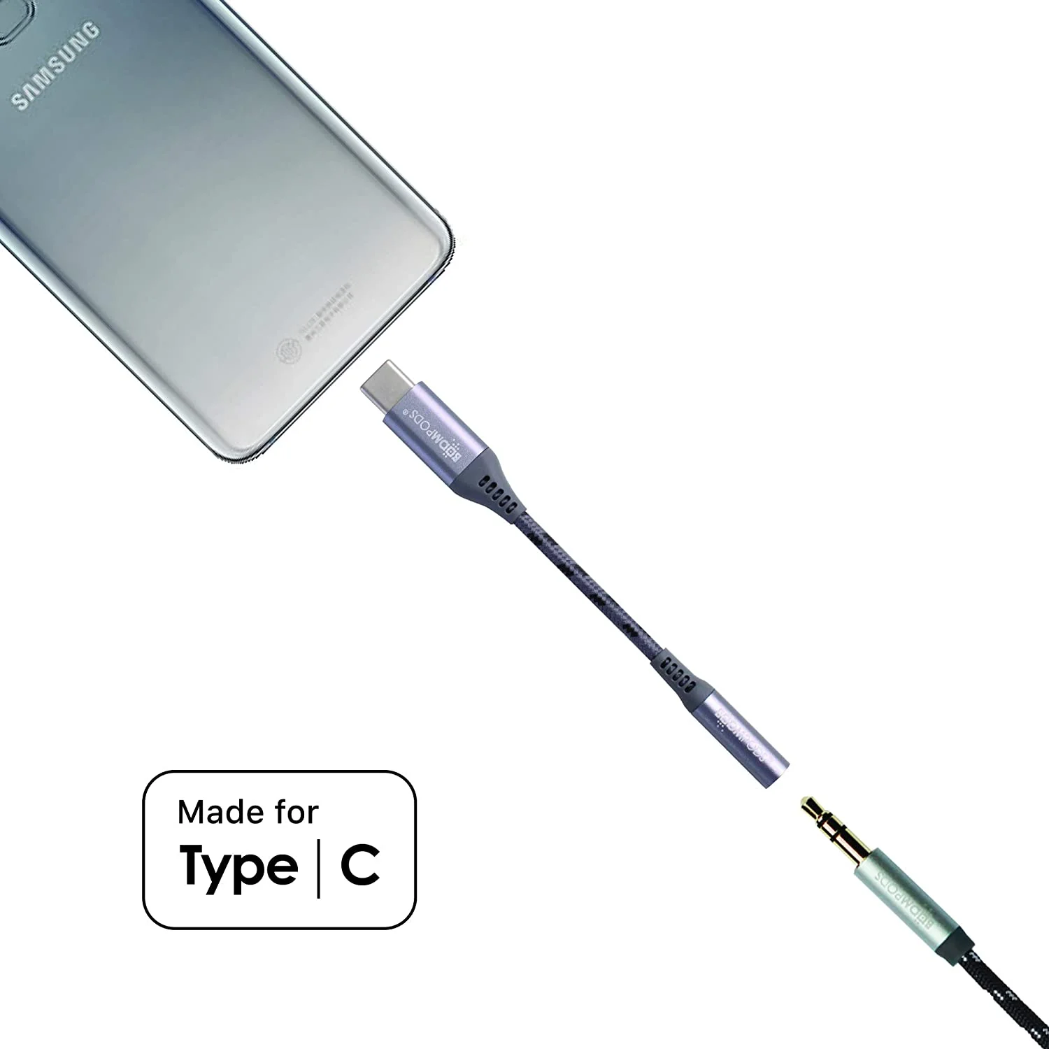 BOOMPODS 3.5mm AUX Adapter to USB-C | AUDGRA - Image 5
