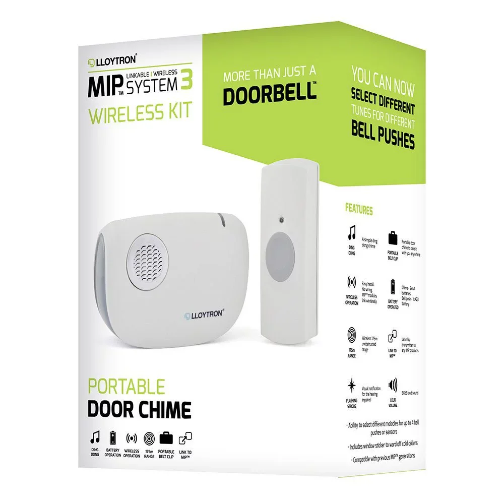 LLOYTRON MIP System w/ Less Door Chime - White | B7030WH - Image 7