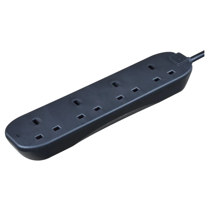 MASTERPLUG 5M 4 Way Extension Lead Black | BFG5NB-MP - Image 2