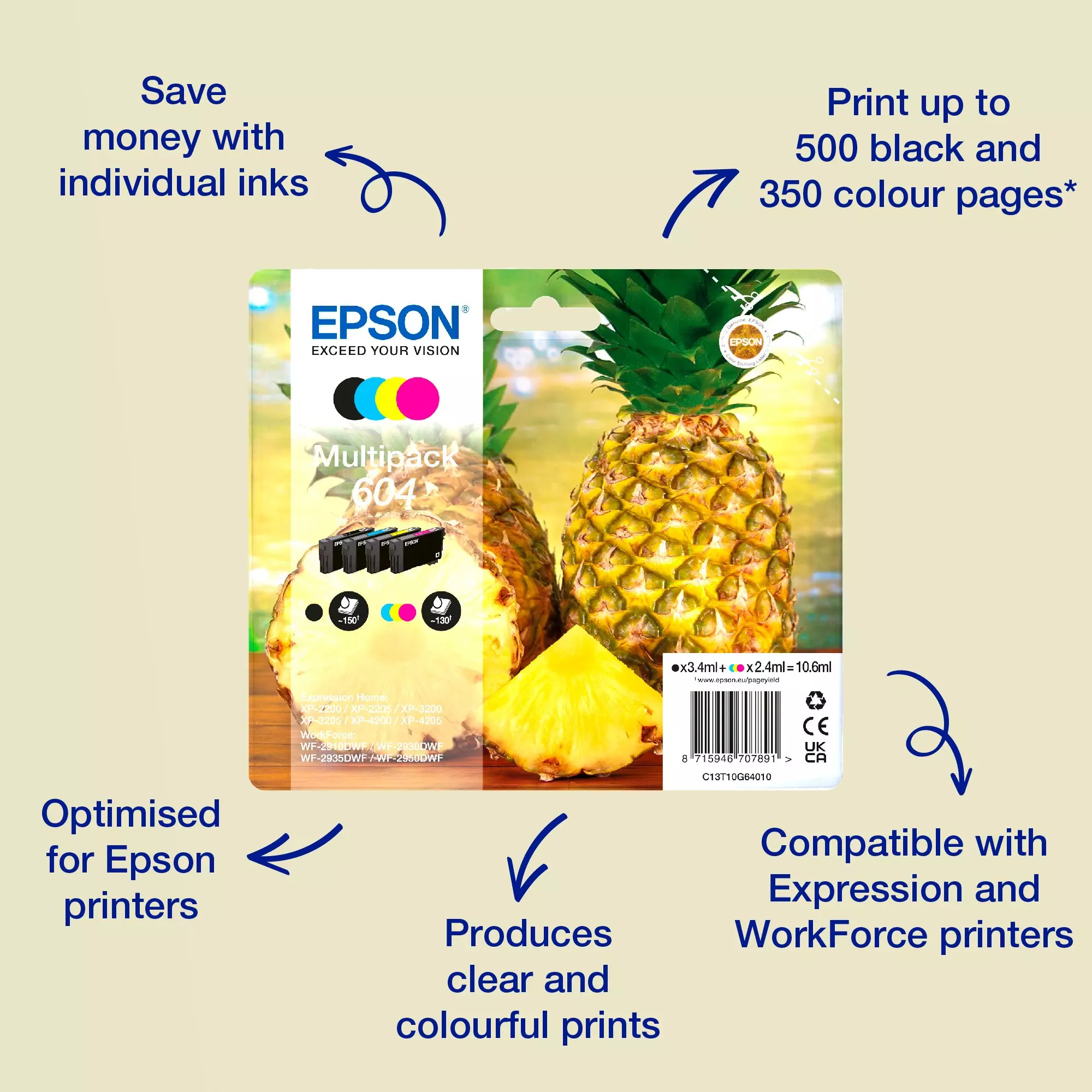 EPSON 604 Pineapple Ink - Magenta | C13T10G34010 - Image 3