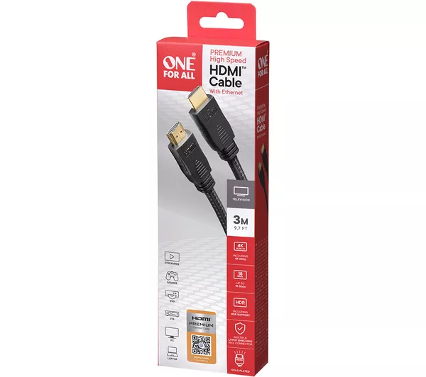 ONE FOR ALL Premium High Speed HDMI™ Cable with Ethernet - 3m | CC5030 - Image 6