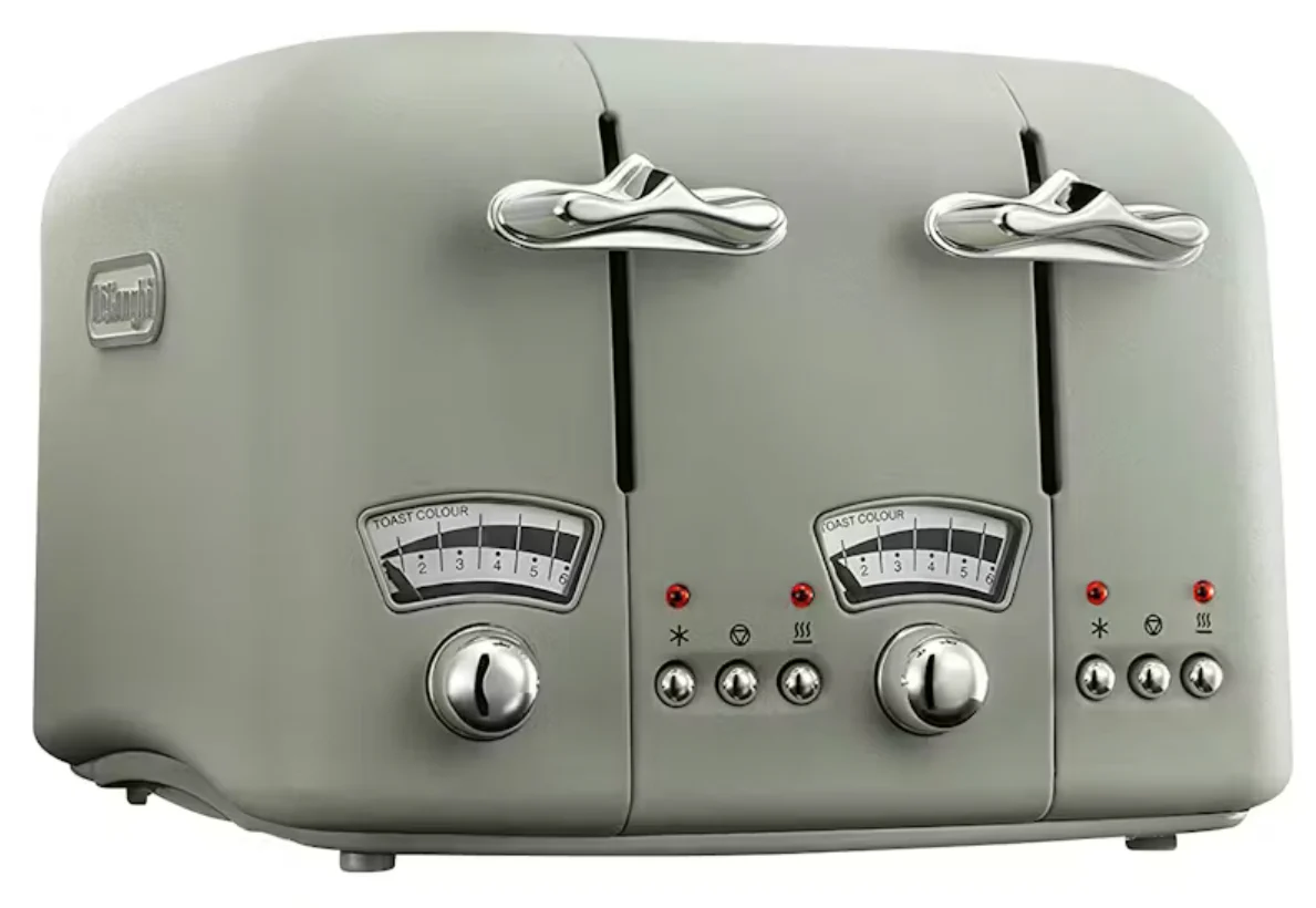 DELONGHI Argento Flora 4-Slice Toaster - Green | CT04.GR - Image 5