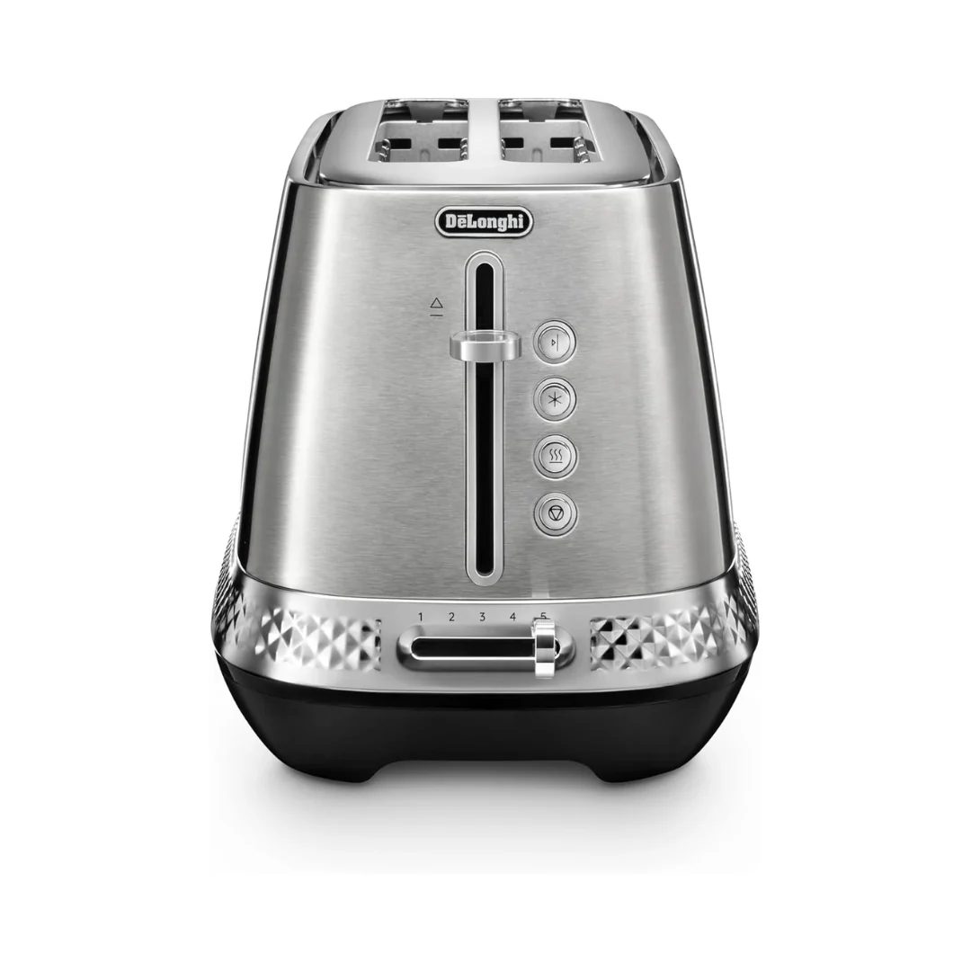 DeLonghi Diadema 2 Slot / 4 Slice Toaster - Metal | CTV3003.M