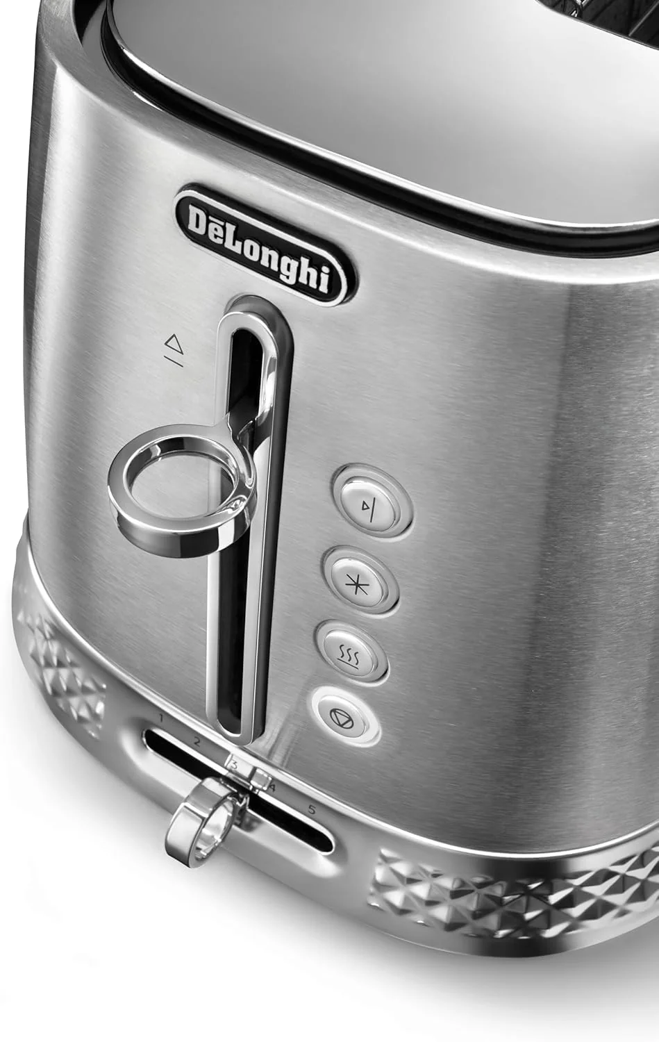 DeLonghi Diadema 2 Slot / 4 Slice Toaster - Metal | CTV3003.M - Image 4