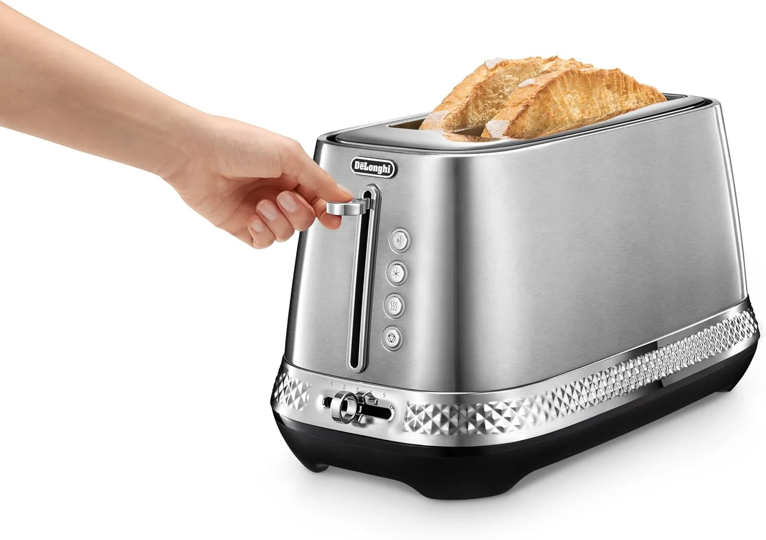 DeLonghi Diadema 2 Slot / 4 Slice Toaster - Metal | CTV3003.M - Image 5