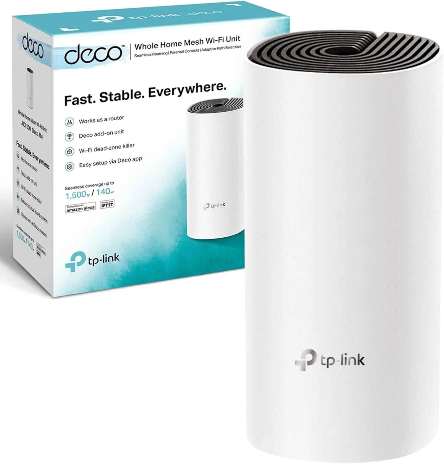 TP Link Deco AC1200 Whole Home Mesh WiFi System, Single Adaptor | DECO M4 1