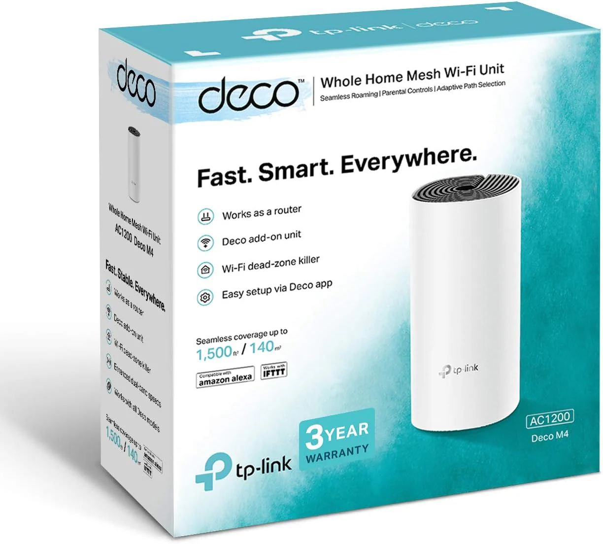 TP Link Deco AC1200 Whole Home Mesh WiFi System, Single Adaptor | DECO M4 1 - Image 2