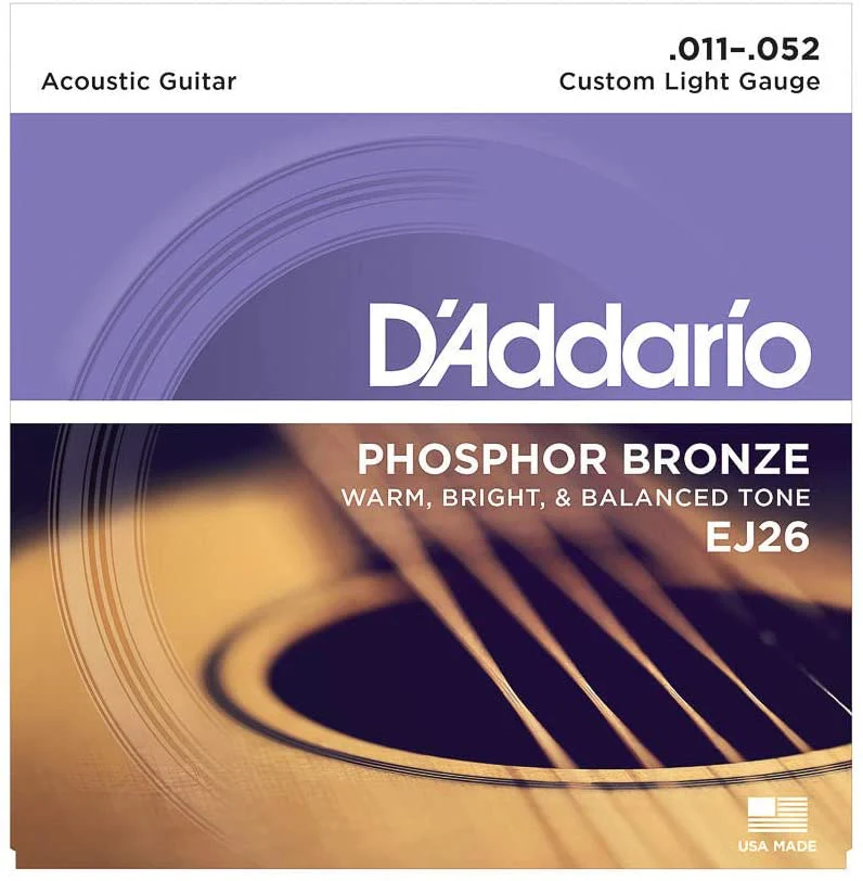 Daddario Acoustic Guitar Strings Custom Light Gauge | EJ26