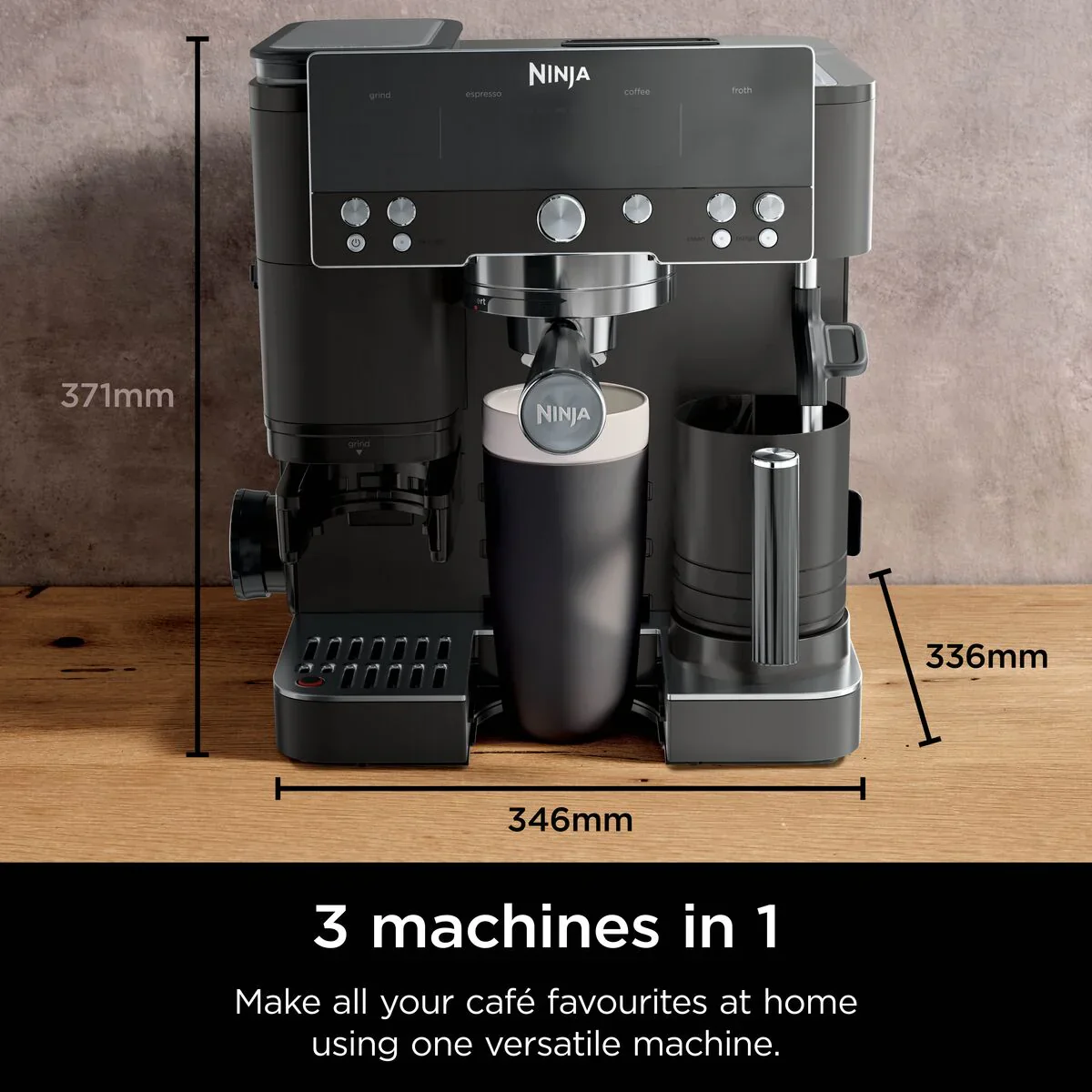 NINJA Luxe Cafe Bean to Cup Coffee Machine - Black | ES601UKBK - Image 2