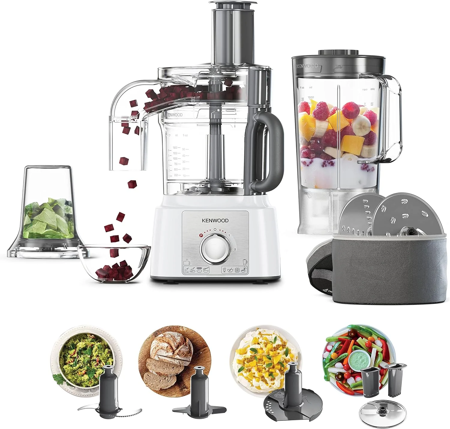 Kenwood Multipro Express 4-in-1 Food Processor - White | FDP65.860WH - Image 3