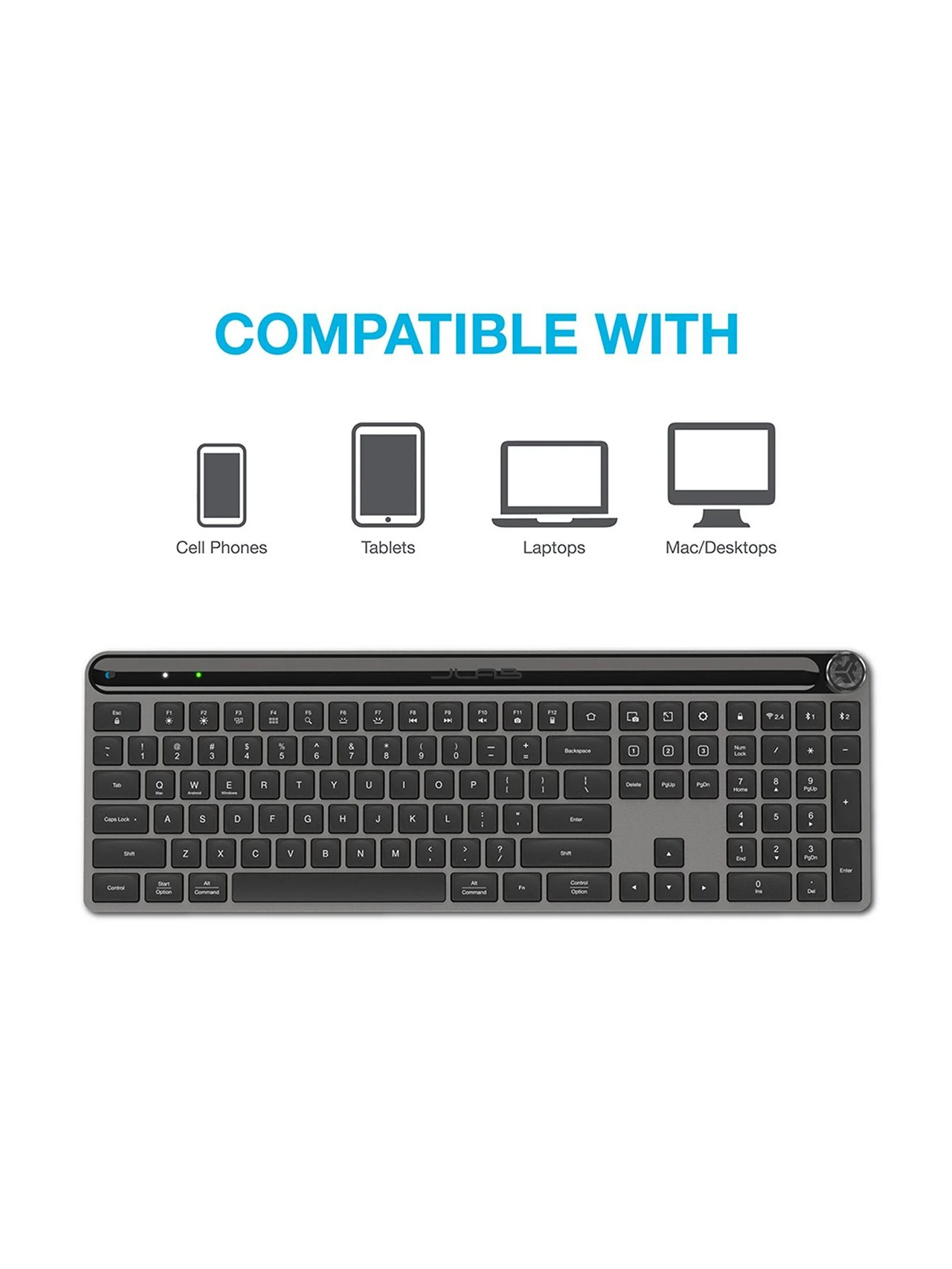 JLab Epic Wireless Bluetooth Keyboard | IEUGBKEPICKEYRB - Image 5