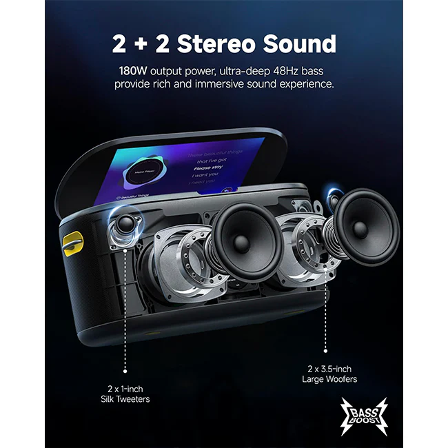 Ikarao Premium Portable Wireless Smart Karaoke Machine 300W with Lyrics Screen 10.1” HD Screen ||  SHELL S1 - Image 5