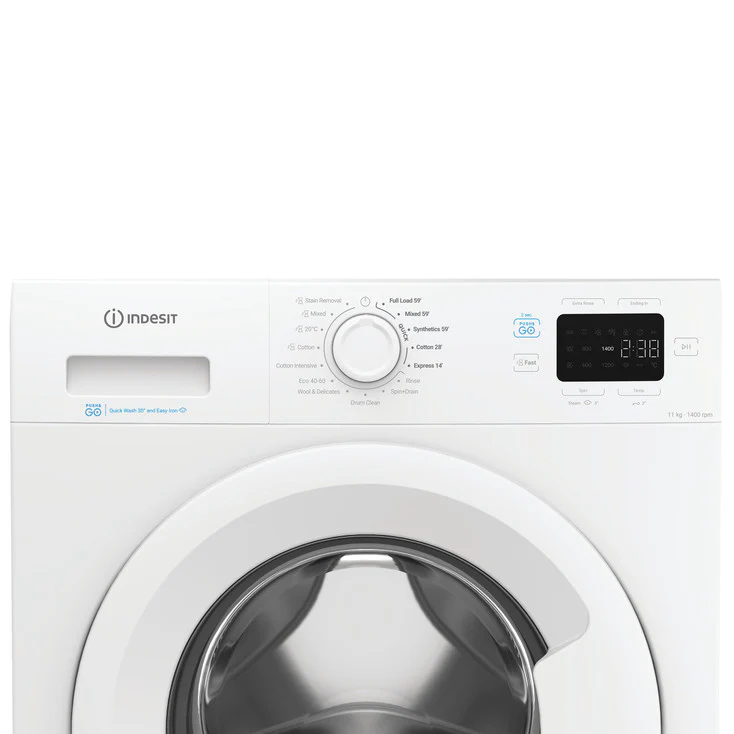 Indesit Push&Go 11KG 1400rpm Washing Machine with Steam - White | IP 1146 PUSH&GO UK - Image 5