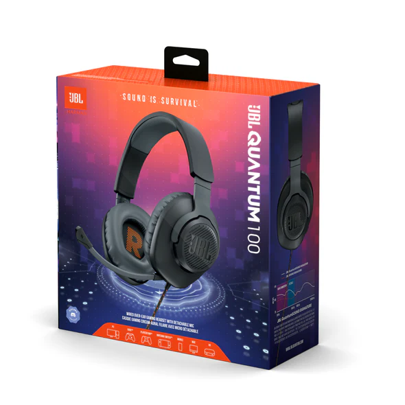 JBL Quantum 100 Headphone Bluewired Over-Ear Gaming Blue | IR59111 - Image 8