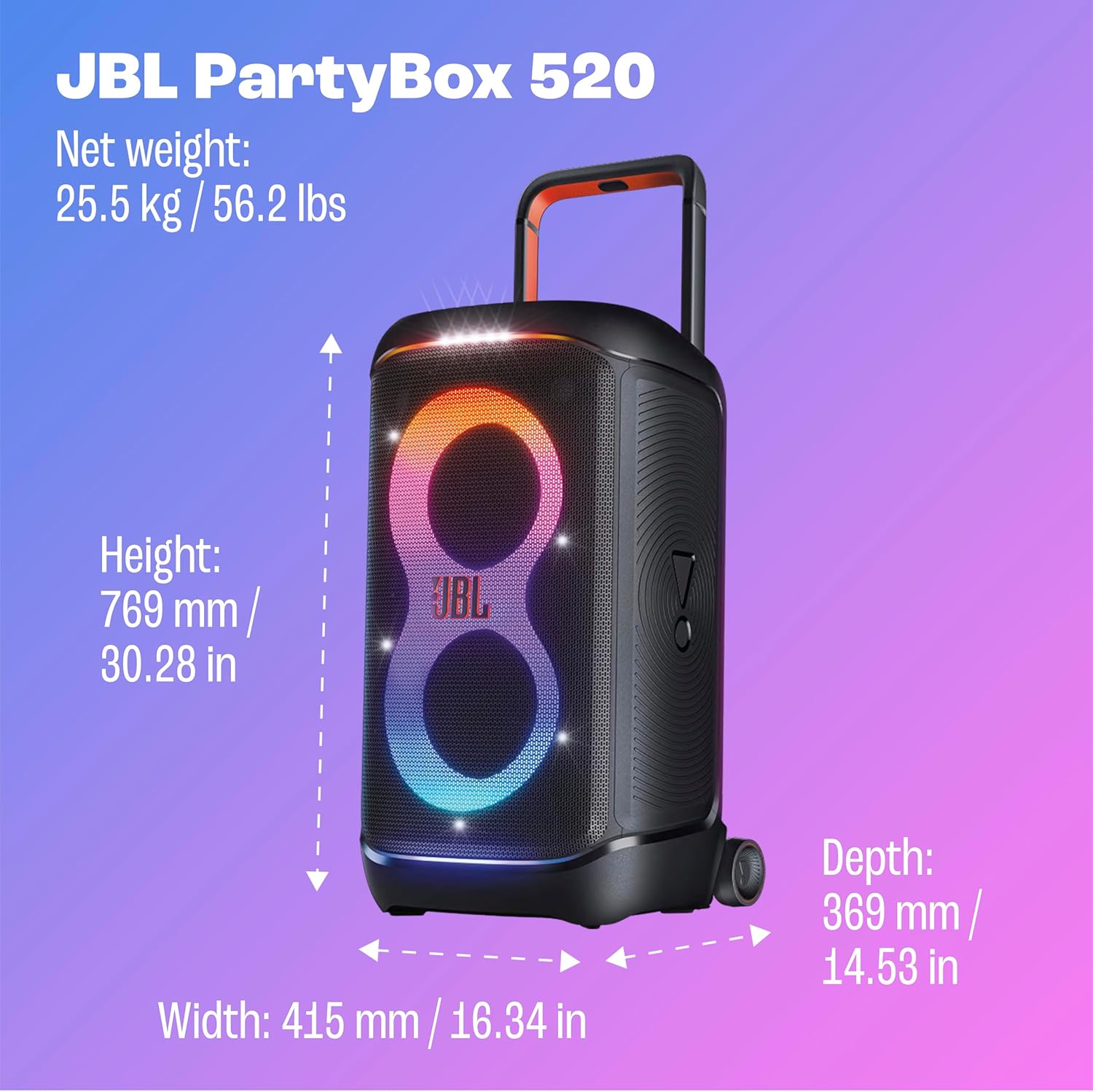 JBL Partybox 520 Portable Party Speaker | JBLPARTYBOX520 - Image 7