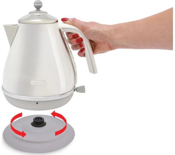 Delonghi Icona Capitals Cordless Jug Kettle - White | KBOC3001.W - Image 3
