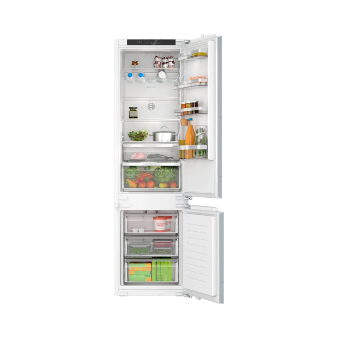 Bosch Series 4, built-in fridge-freezer with freezer at bottom, 193.5 x 55.8 cm, flat hinge | BSH KIN96VFD0