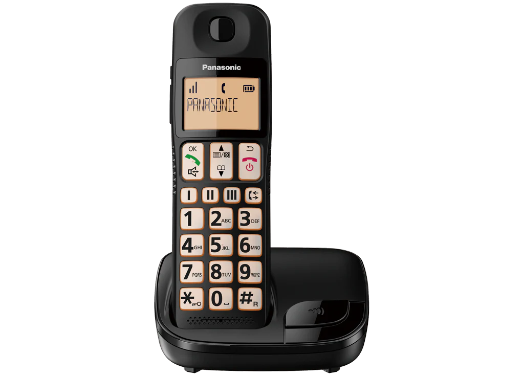 Panasonic Single Digital Cordless Phone with Hearing Aid Compatibility | KXTGE110EB