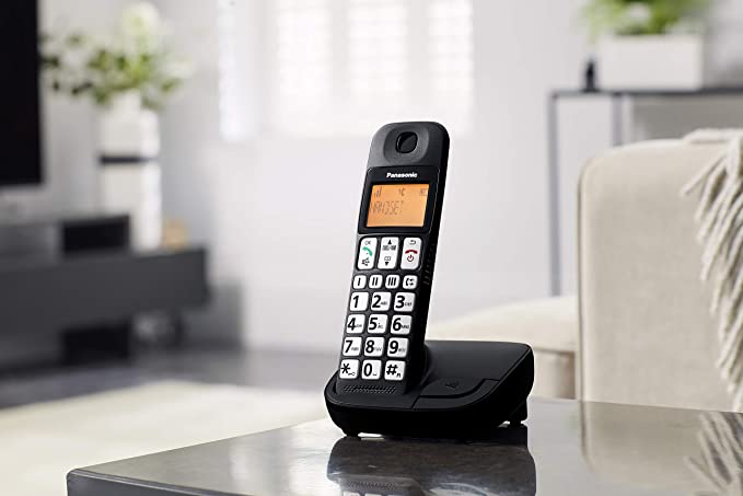 Panasonic Big Button DECT Cordless Telephone (Twin Handset Pack) - Black | KX-TGE112 - Image 3