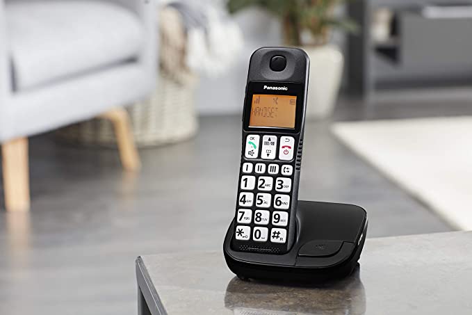 Panasonic Big Button DECT Cordless Telephone (Twin Handset Pack) - Black | KX-TGE112 - Image 6