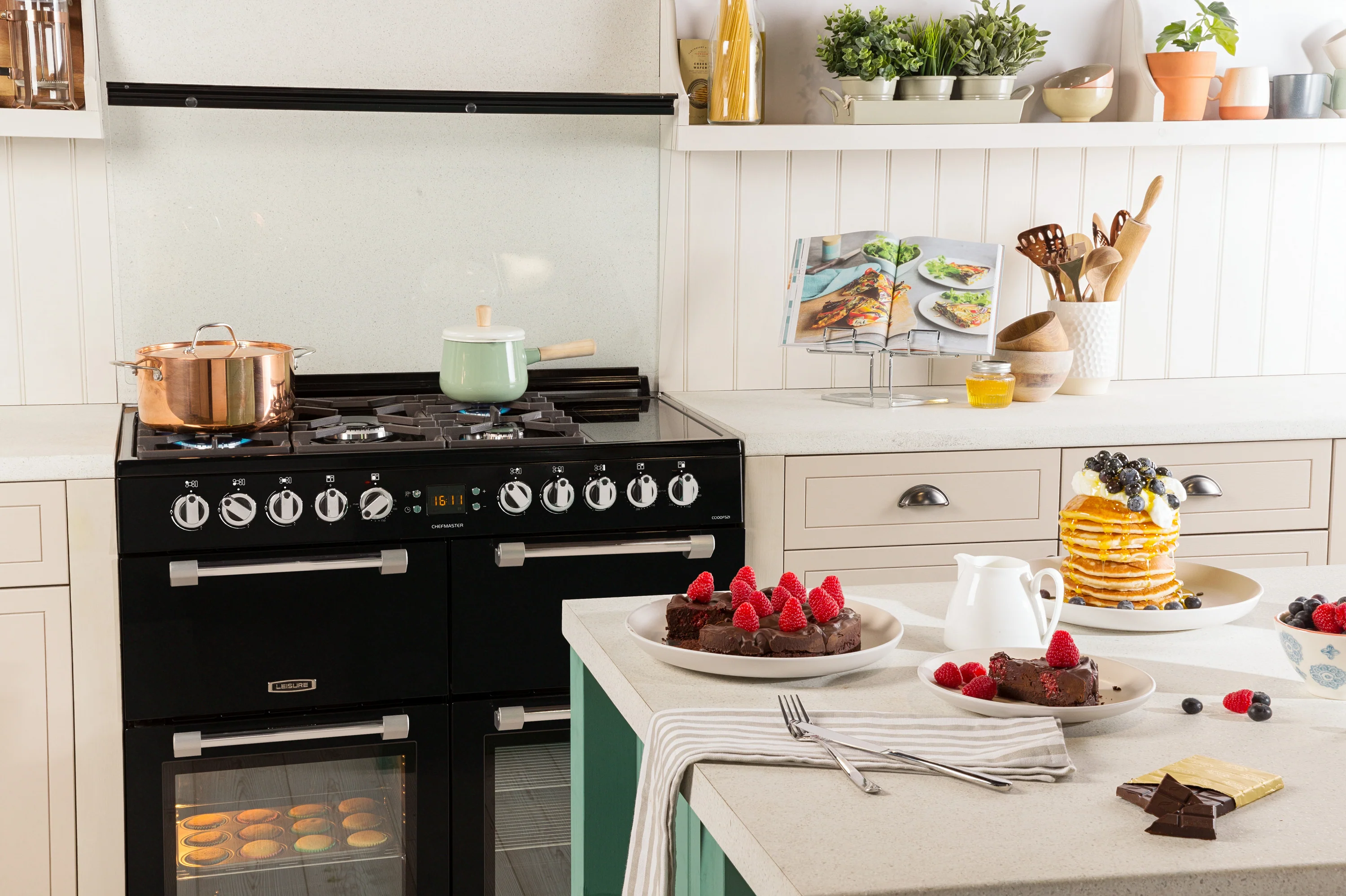 LEISURE Chefmaster 100cm Dual Fuel Range Cooker Black || CC100F521K - Image 6