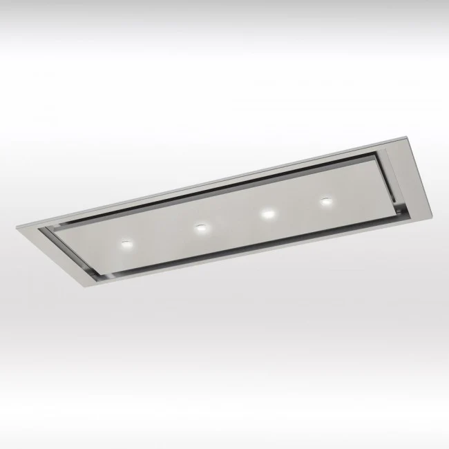LUXAIR 120cm x 30cm Premium Ceiling Cooker Hood with Flat Roof External Motor in Stainless Steel || LA-120-ANZI-EXT-SS