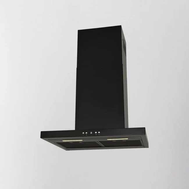 LUXAIR 60cm Slimline Flat Cooker Hood with Brushless Motor & Colour Changing LED's in Black || LA-60-MODA-BLK