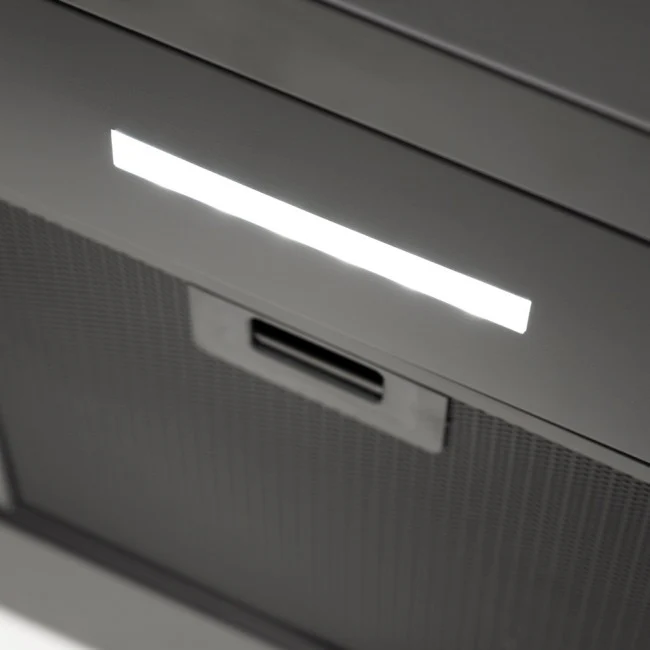 LUXAIR 60cm Slimline Flat Cooker Hood with Brushless Motor & Colour Changing LED's in Black || LA-60-MODA-BLK - Image 5
