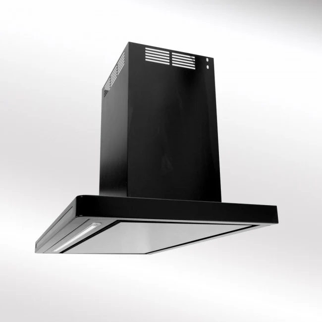 LUXAIR 80cm Premium Slimline Cooker Hood with Black Glass Door, Touch Controls in Matt Black || LA-80-LINEA-BLK - Image 2