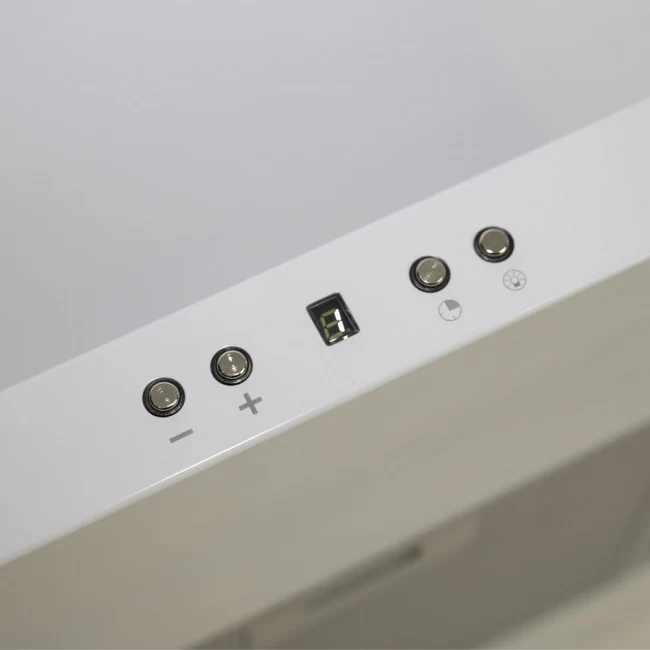 LUXAIR 90cm Slimline Flat Cooker Hood with Brushless Motor & Colour Changing LED's in White || LA-90-MODA-WHT - Image 5