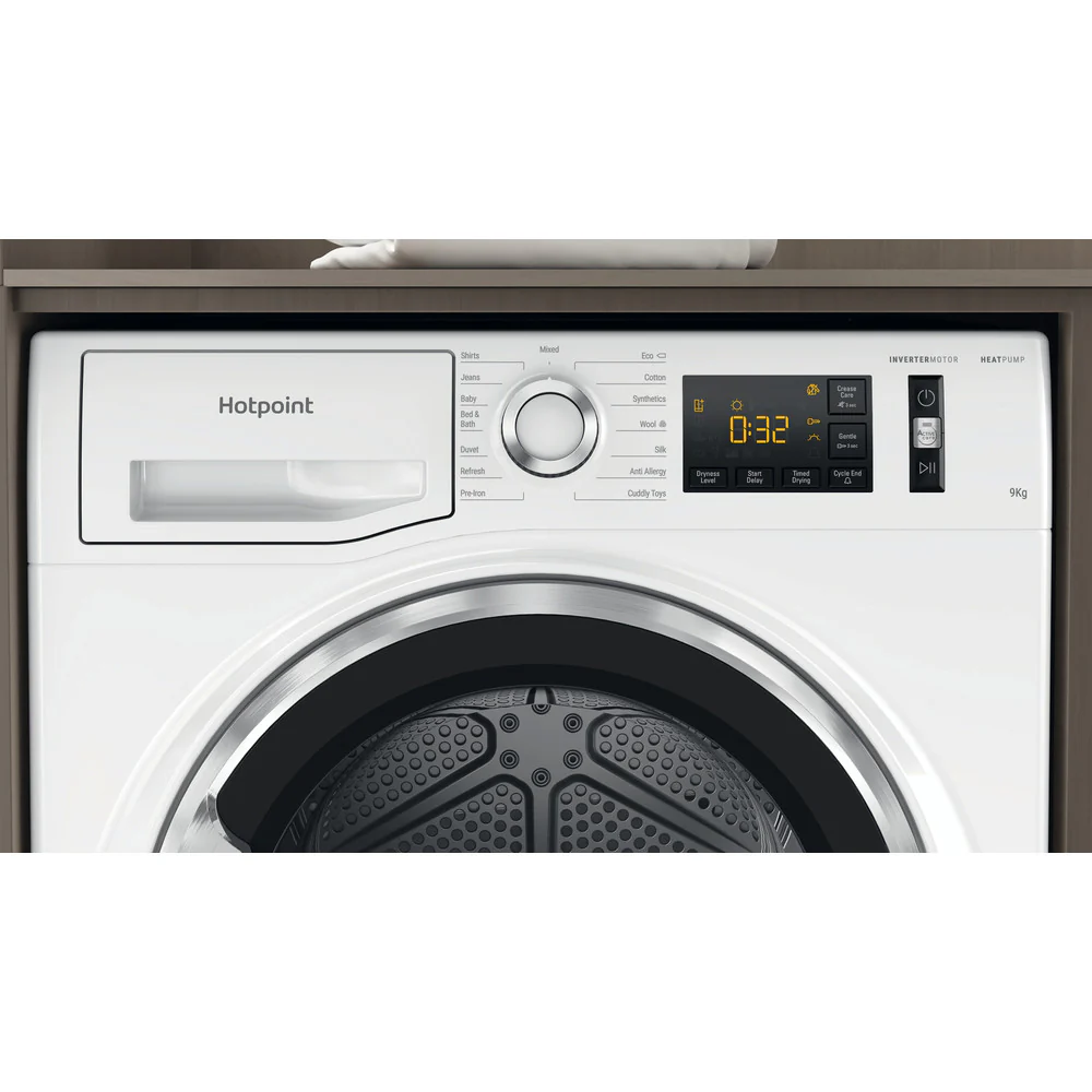 HOTPOINT Active Care 9kg Heat Pump Tumble Dryer - White | NTM1192XBUK - Image 6