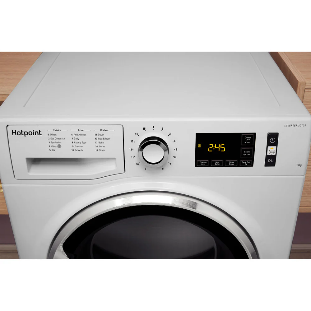 HOTPOINT Active Care 9kg Heat Pump Tumble Dryer - White | NTM1192XBUK - Image 7