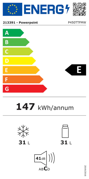 Powerpoint Table Top Fridge or Freezer 47.4 x 44.7 cm | P450TTLFW - Image 3