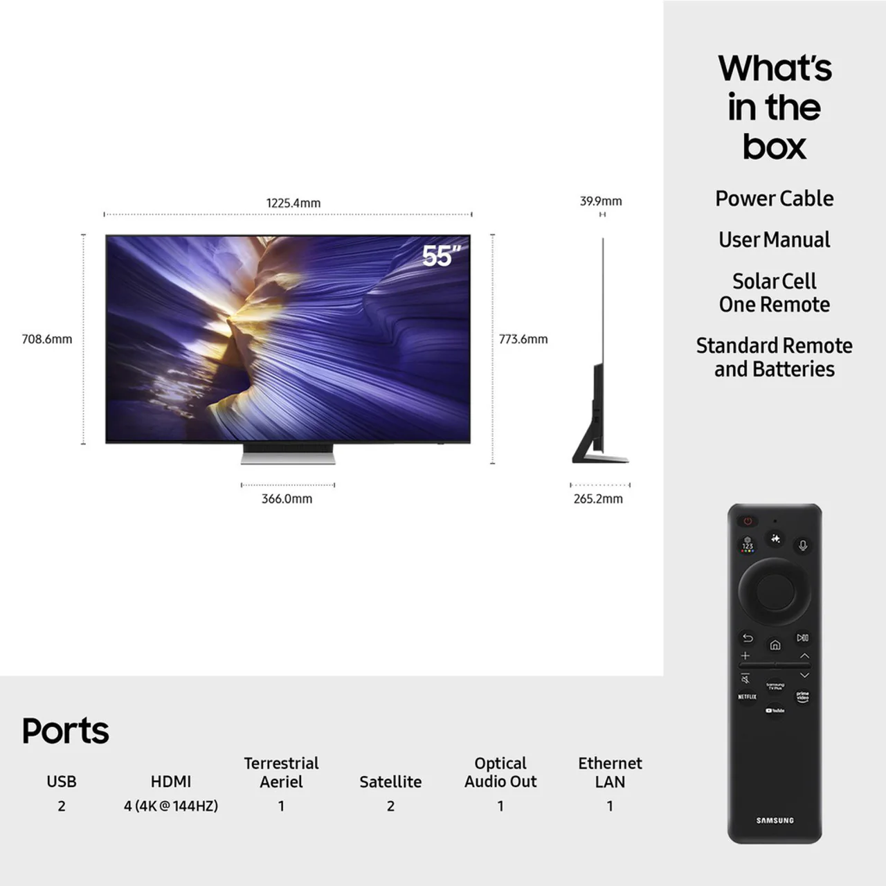 Samsung 55" S90F OLED 4K Smart AI TV 2025 || QE55S90FAEXXU - Image 4