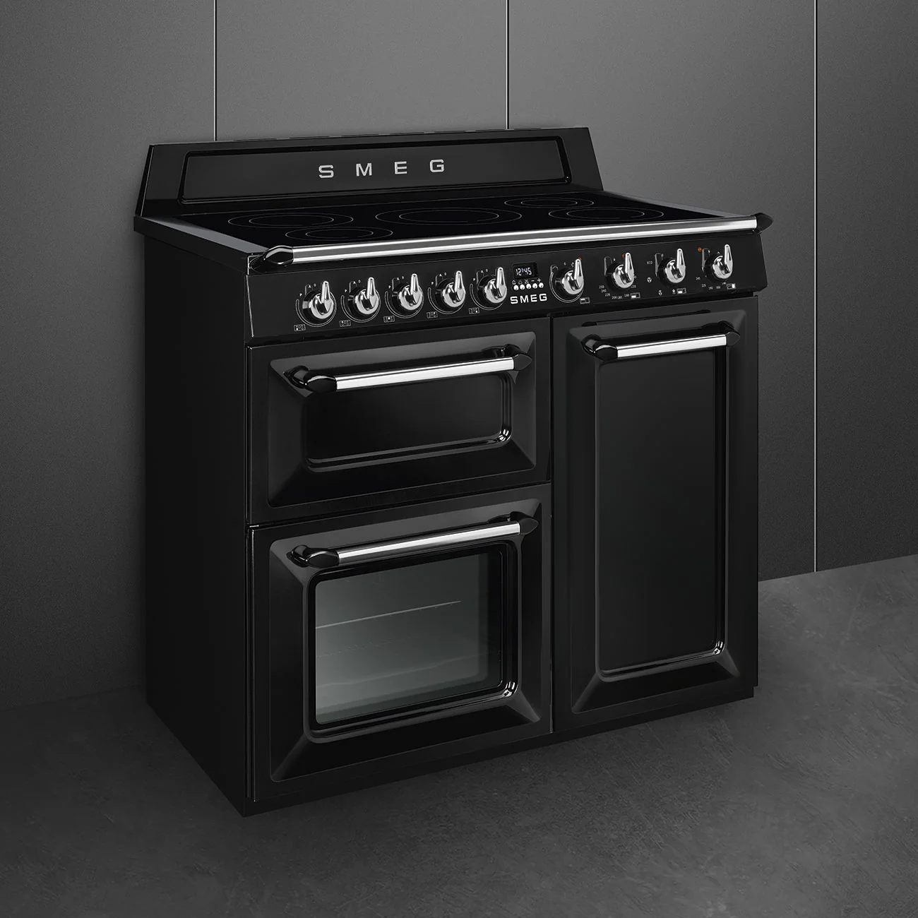 Smeg 100x60 cm Victoria Full Electric Cooker with Induction Hob - Black | SMG TR103IBL2 - Image 3