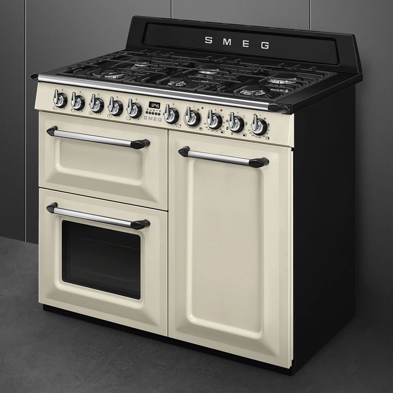 Smeg 100x60 cm Victoria Dual fuel Cooker with Gas Hob - Cream | SMG TR103P - Image 3