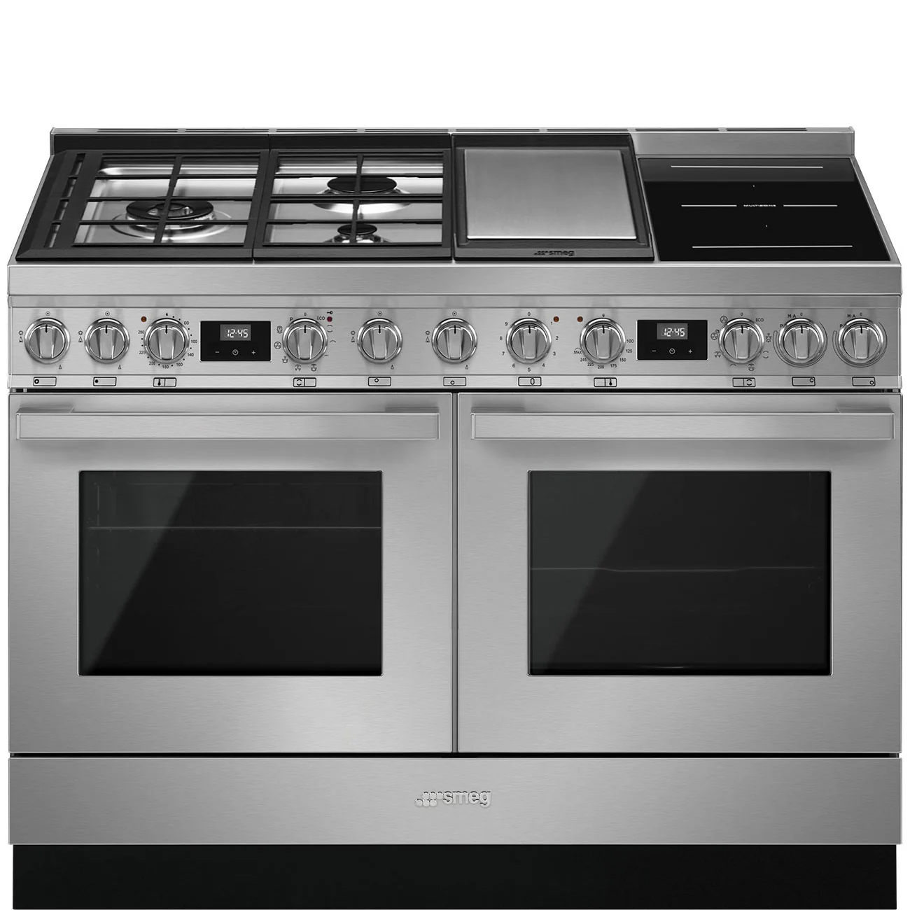 Smeg 120x60 cm Portofino Dual fuel Cooker with Mixed Hob - Stainless Steel | SMG CPF120IGMPX