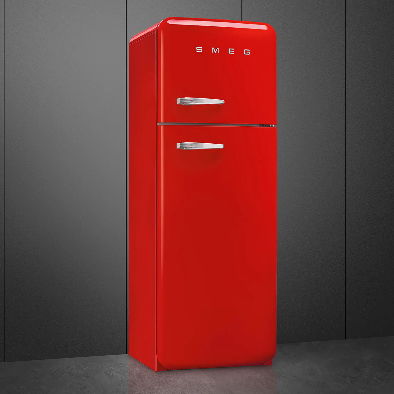 Smeg 60cm Retro Style 80/20 Fridge Freezer (6), Right Hand Hinge - Red | SMG FAB30RRD6UK - Image 3