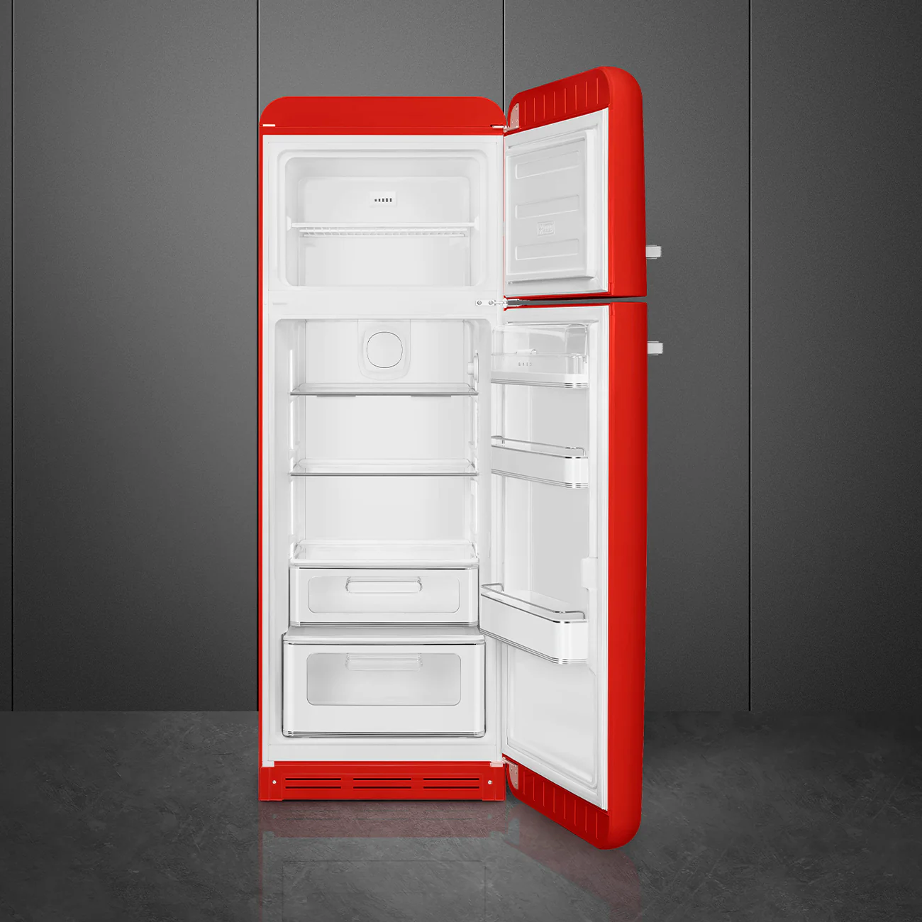 Smeg 60cm Retro Style 80/20 Fridge Freezer (6), Right Hand Hinge - Red | SMG FAB30RRD6UK - Image 6