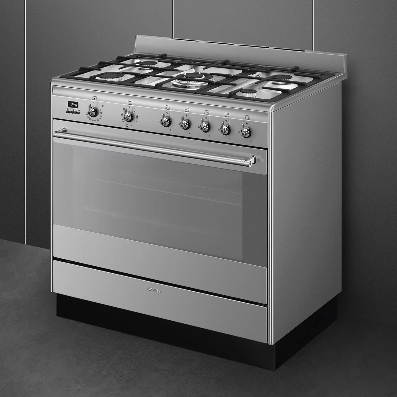 Smeg 90x60 cm Concert Classic Dual fuel Cooker with Gas Hob - Stainless steel | SMG SUK91MFX9 - Image 3
