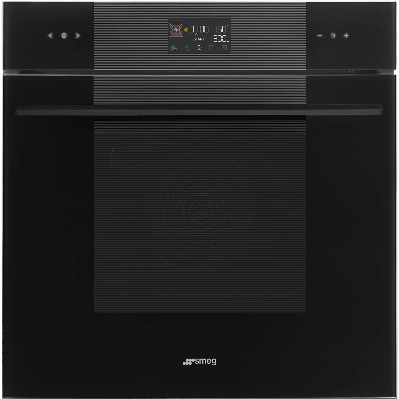 Smeg Linea 60cm Built-In SpeedwaveXL Single Oven & Combi Microwave, Vapor Clean - Black | SMG SO6102M2B3