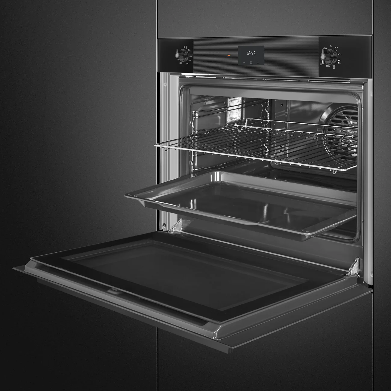 Smeg Linea 75cm Built-In Single Oven, Vapor Clean, Thermo-ventilated - Black | SMG SO5100TB3 - Image 5